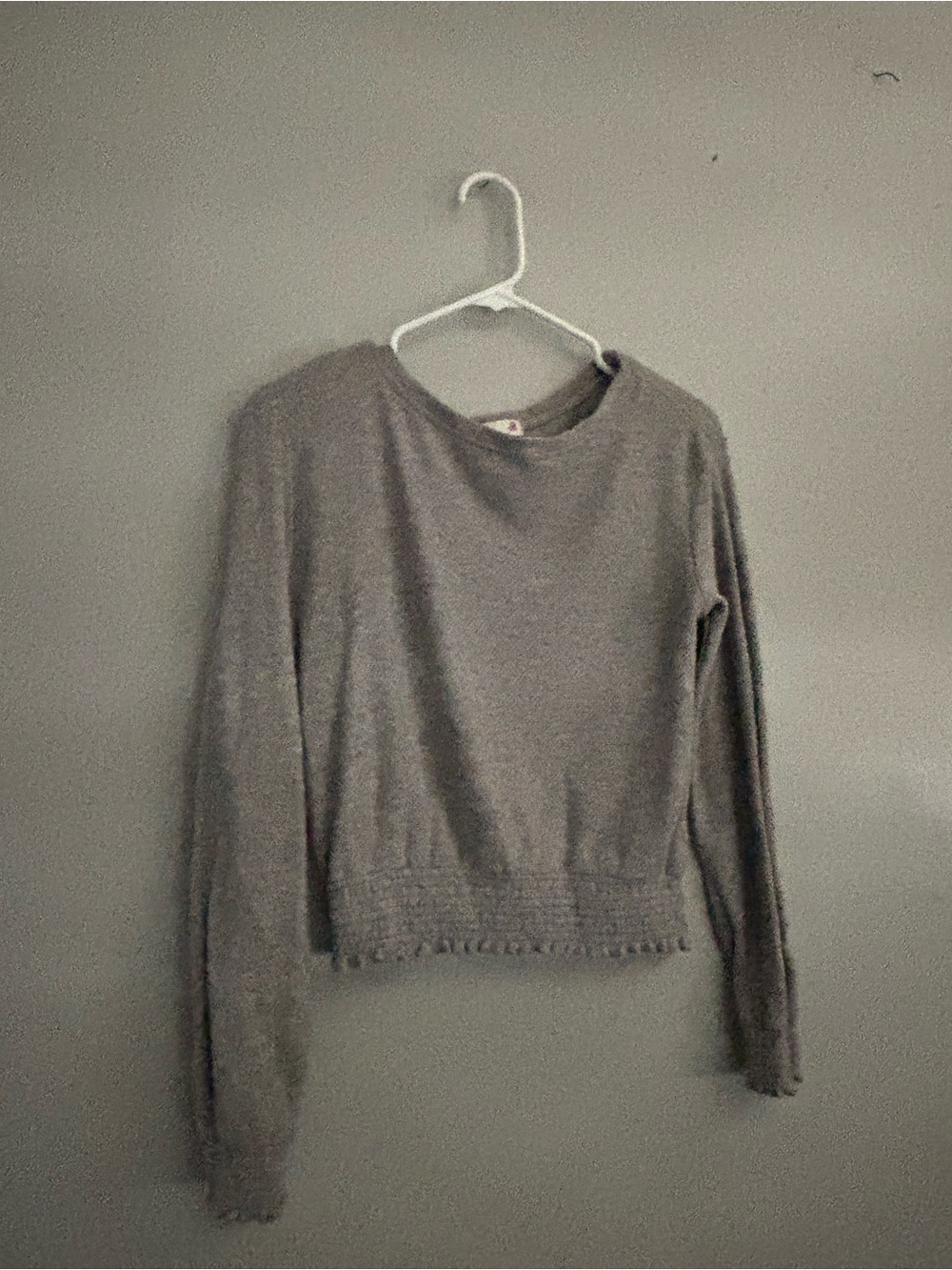 SO Gray Crewneck Sweater - Lightweight Long Sleeve